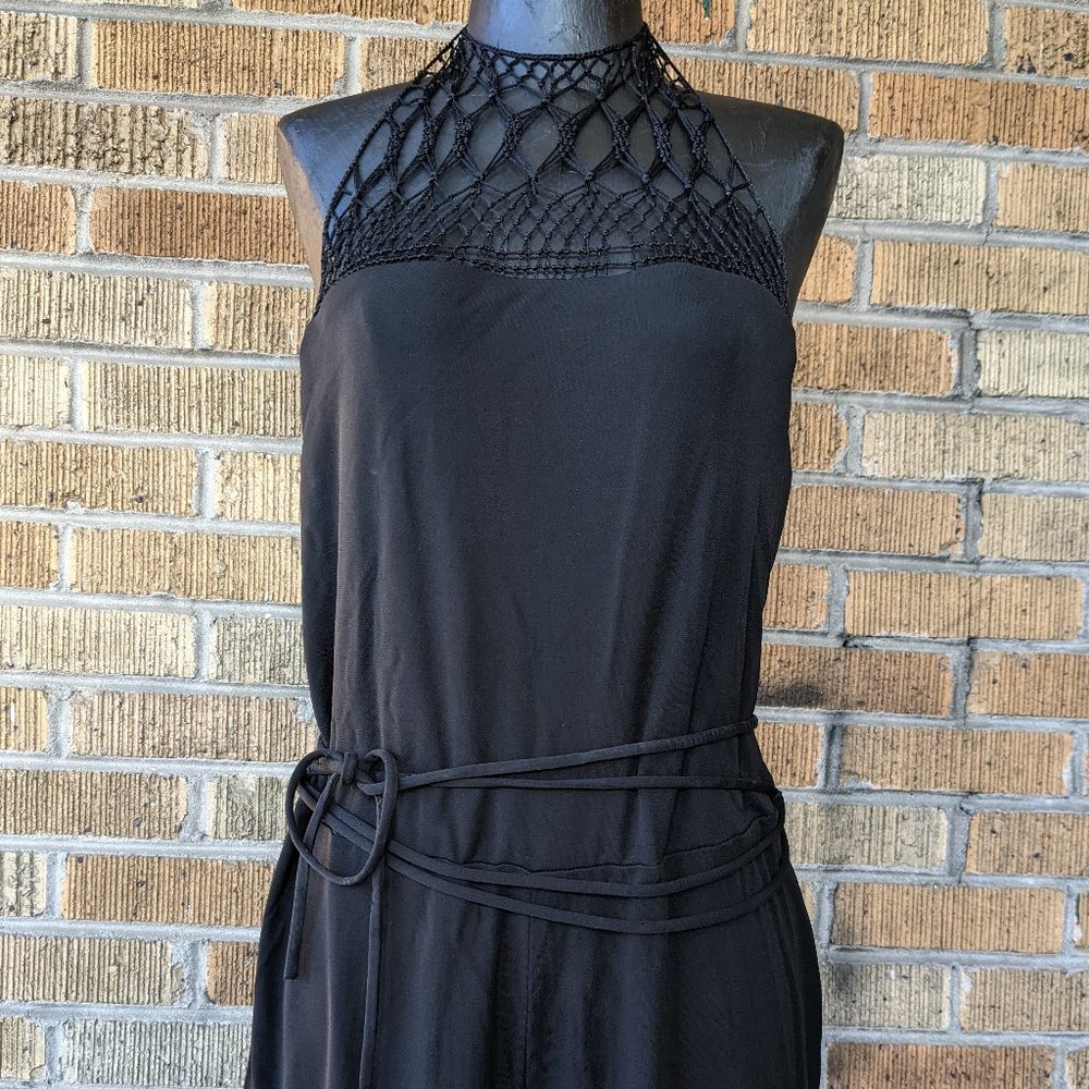 Crochet Top Jumpsuit LARGE Lauren Ralph Lauren